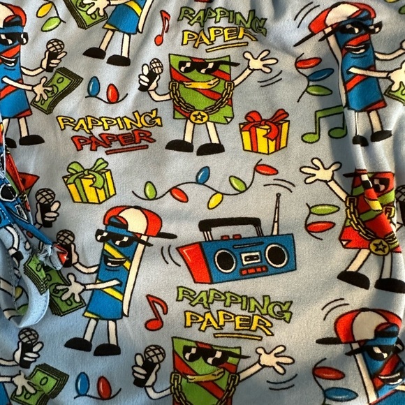 New Men’s blue pajama lounge Christmas Rapping Paper pj pants size‎ XL - Picture 7 of 7